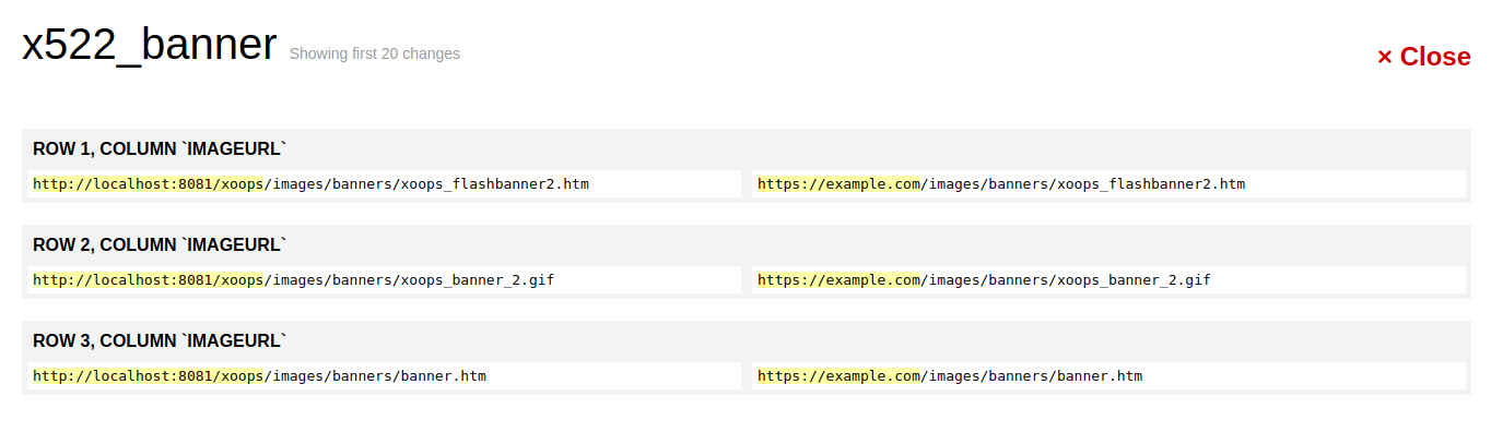 Reviewing Changes in SRDB